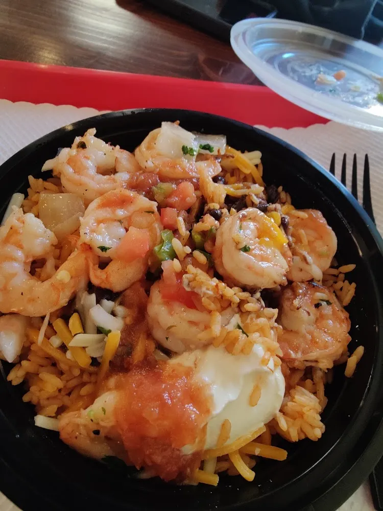 Jumbo Shrimp Rice Platter